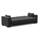 Ver imagem 4 de Sofá Cama 02 lugares Lisboa Suede Pés de Madeira - D’Rossi - Preto