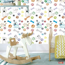 Ver imagem 3 de Papel de Parede Infantil Patinhas Pet Quarto Autocolante Lavável 3m