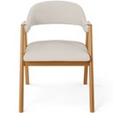Ver imagem 3 de Cadeira de Jantar e Estar Living Estofada Nadja L02 Linho Cru - Lyam Decor