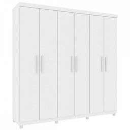 Guarda-Roupa Casal Olimpo 6 Portas 3 Gavetas Neve - Tcil Móveis - 2