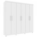 Ver imagem 2 de Guarda-Roupa Casal Olimpo 6 Portas 3 Gavetas Neve - Tcil Móveis