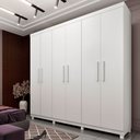 Ver imagem 1 de Guarda-Roupa Casal Olimpo 6 Portas 3 Gavetas Neve - Tcil Móveis