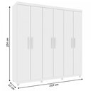 Ver imagem 4 de Guarda-Roupa Casal Olimpo 6 Portas 3 Gavetas Neve - Tcil Móveis