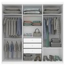 Ver imagem 3 de Guarda-Roupa Casal Olimpo 6 Portas 3 Gavetas Neve - Tcil Móveis