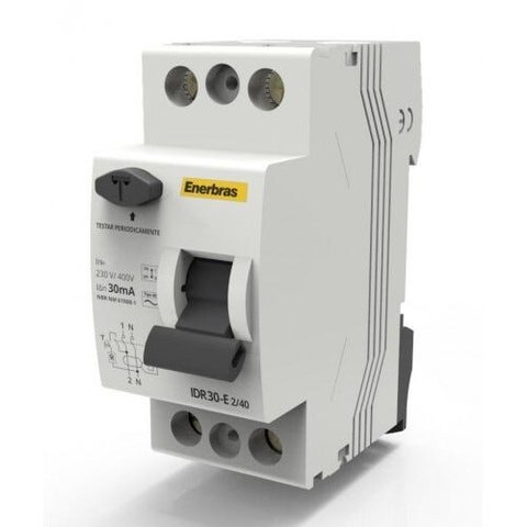 INTERRUPTOR DIFERENCIAL RESIDUAL BIPOLAR 40A/30MA - ENERBRAS IDR30-E2/40