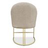 Cadeira Poltrona de Jantar Bela Suede Base Metálica Industrial Dourado - Pallazio Bege - 4
