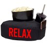 Almofada Cinema Relax C/ Suporte Baldinho Preto E Vermelho - 1