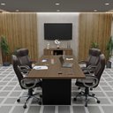 Ver imagem 5 de Conjunto 2 Peças com Mesa Reunião 6 Lugares e Armário Baixo Credenza Office