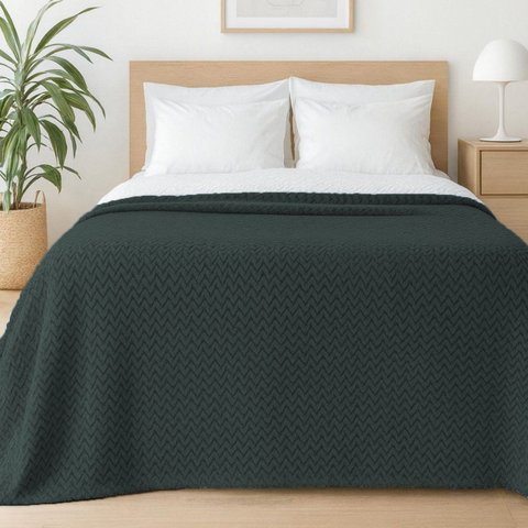 Manta Microfibra Liss Habitat King 240x260cm - Liss Verde
