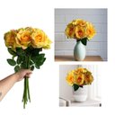 Ver imagem 1 de 7 Rosas Artificiais Cor Creme Toque Real para Decoração Moderna e Chic