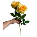 Ver imagem 3 de 7 Rosas Artificiais Cor Creme Toque Real para Decoração Moderna e Chic