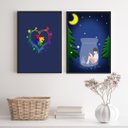 Ver imagem 1 de Conjunto 2 Quadros Decorativos Autismo 24x18cm - com Vidro:madeira Preta