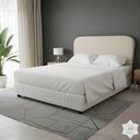 Ver imagem 5 de Cabeceira Queen 160cm Orgânica Estofada Veludo Bege Claro Click Home