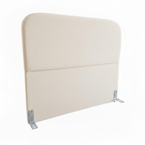 Cabeceira Queen 160cm Orgânica Estofada Veludo Bege Claro Click Home