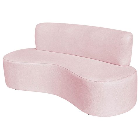 Sofá Curvo 2 Lugares Amsterdã 140cm Suede