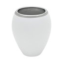 Ver imagem 1 de VASO DECORATIVO CERÂMICA BRANCO 13x10x15cm