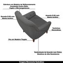 Ver imagem 4 de Poltrona Decorativa Pés em Madeira Petra Linho Chumbo - Gran Belo