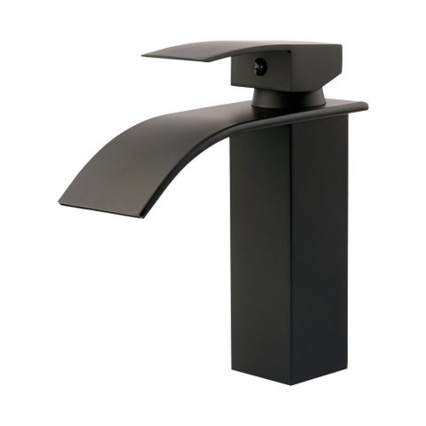 Torneira Misturador Monocomando para Banheiro de Mesa Bica Baixa 1/2 Bica Preto Addra
