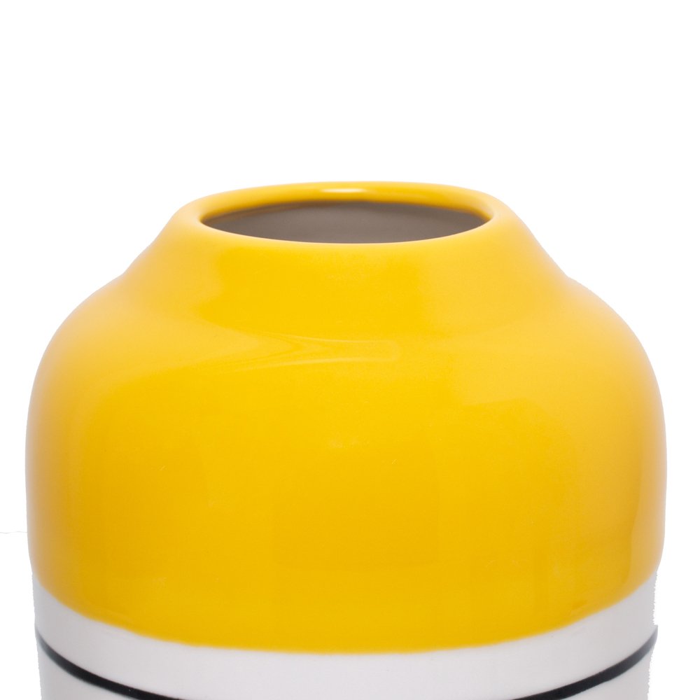 Vaso Decorativo de Mesa Amarelo de Cerâmica Dupla Vanguard Sollis