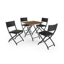 Ver imagem 2 de Jogo Mesa Imbuia Dobravel C/ 4 Cadeiras Dobravel Preto