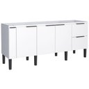 Ver imagem 1 de Gabinete em Madeira Cisne Branco para Pia de 2,00 Metros com 4 Portas e 2 Gavetas - P100392 - Cozima