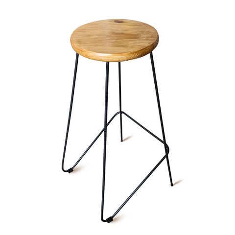 Kit 2 Banquetas Altas para Cozinha Bar Balcão Bistrô Lila:madeira