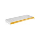 Ver imagem 1 de Bandeja Prateleira Ponta 30x73 com Reforço Gôndolas New Plus com Porta Etiqueta Amarelo SA Gô