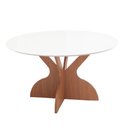 Ver imagem 7 de Conjunto Mesa de Jantar Mesa + 6 Cadeiras 6 Lugares Tampo MDF Base Pirâmide Amadeirado 135cm Dalla