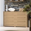 Ver imagem 1 de Cômoda Grande com 8 Gavetas Angra - Carvalho