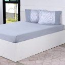 Ver imagem 1 de Jogo de Cama Casal 4 Pçs Malha Premium 145g/m² 100% Algodão 138x188x30cm