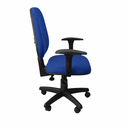 Ver imagem 2 de Cadeira Escritório Ergonômica NR17 Executiva Work Tecido Azul com Rodizios