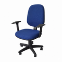 Ver imagem 1 de Cadeira Escritório Ergonômica NR17 Executiva Work Tecido Azul com Rodizios