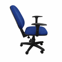 Ver imagem 3 de Cadeira Escritório Ergonômica NR17 Executiva Work Tecido Azul com Rodizios
