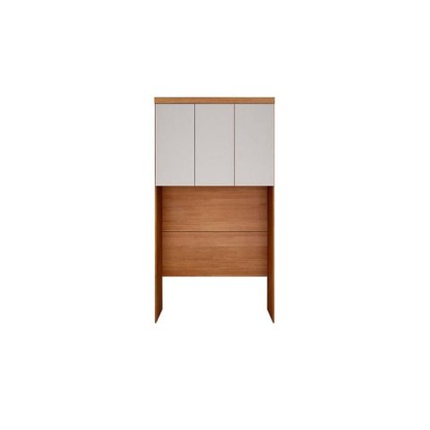 Módulo de Quarto Rizon Armário Ponte Aéreo Solteiro /Linea c/ 3 Portas Cumaru/Fendi 25 - Novo