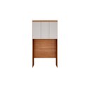 Ver imagem 1 de Módulo de Quarto Rizon Armário Ponte Aéreo Solteiro /Linea c/ 3 Portas Cumaru/Fendi 25 - Novo