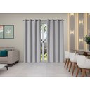 Ver imagem 2 de Cortina Isa Varão Tecido Oxford 2,80m x 2,30m p/ Porta Balcão - Cinza