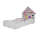 Ver imagem 1 de Cama Infantil com Proteção Lateral e Cabeceira Casinha Gelius Móveis