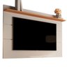 Painel Suspenso Flutuante Home TV Até 65 Polegadas Prateleira Superior Vivare New 1.60:Off White/Nat - 1