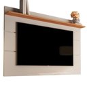 Ver imagem 1 de Painel Suspenso Flutuante Home TV Até 65 Polegadas Prateleira Superior Vivare New 1.60:Off White/Nat