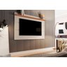 Painel Suspenso Flutuante Home TV Até 65 Polegadas Prateleira Superior Vivare New 1.60:Off White/Nat - 2