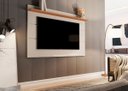 Ver imagem 2 de Painel Suspenso Flutuante Home TV Até 65 Polegadas Prateleira Superior Vivare New 1.60:Off White/Nat