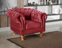 Ver imagem 2 de Poltrona Chesterfield Duque Dom Pedro Capitonê - Suede Bordô