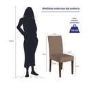 Ver imagem 3 de Kit 4 Cadeiras de Jantar Jade MDF Suede Amêndoa Pallazio