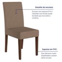 Ver imagem 4 de Kit 4 Cadeiras de Jantar Jade MDF Suede Amêndoa Pallazio
