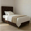 Ver imagem 1 de Cabeceira para Cama de Solteiro Kassi Suede:Marrom