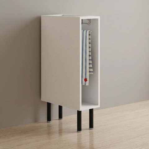 Balcão Porta Toalhas sem Tampo para Cozinha Nicho 20cm TM1304 Grazi MDF Branco