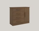 Ver imagem 1 de Cômoda Firenze 4 Gavetas 1 Porta c/Sapateira - D Doro Castanho
