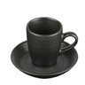 Conjunto 4 Xícaras Porcelana Para Café C/Pires Preto 90Ml - 1