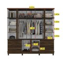 Ver imagem 5 de Guarda-Roupa Casal com Espelho 12 Portas 6 Gavetas Silverado Albatroz Móveis