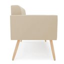 Ver imagem 7 de Sofá Namoradeira Elisa Suede Pés Palito Natural - D'Rossi Cor Bege